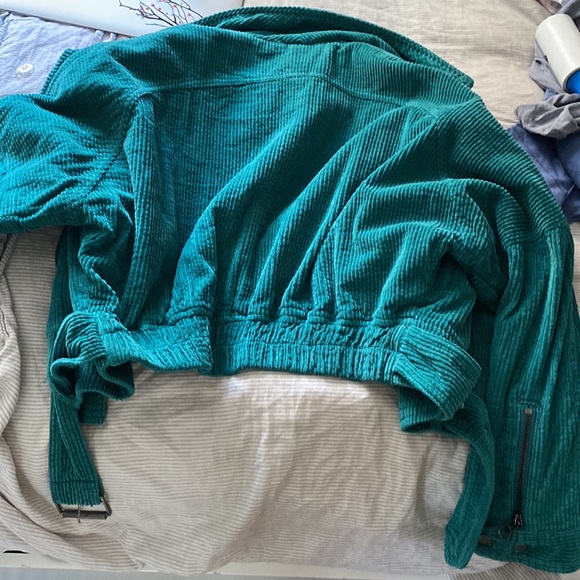 Free People corduroy oversized crop moto jacket - Picture 6 of 7